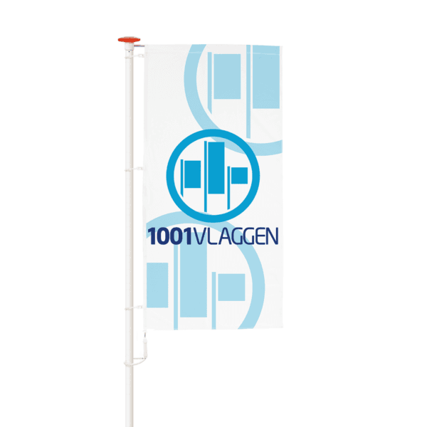 Hoogformaat vlag met eigen logo/ontwerp 